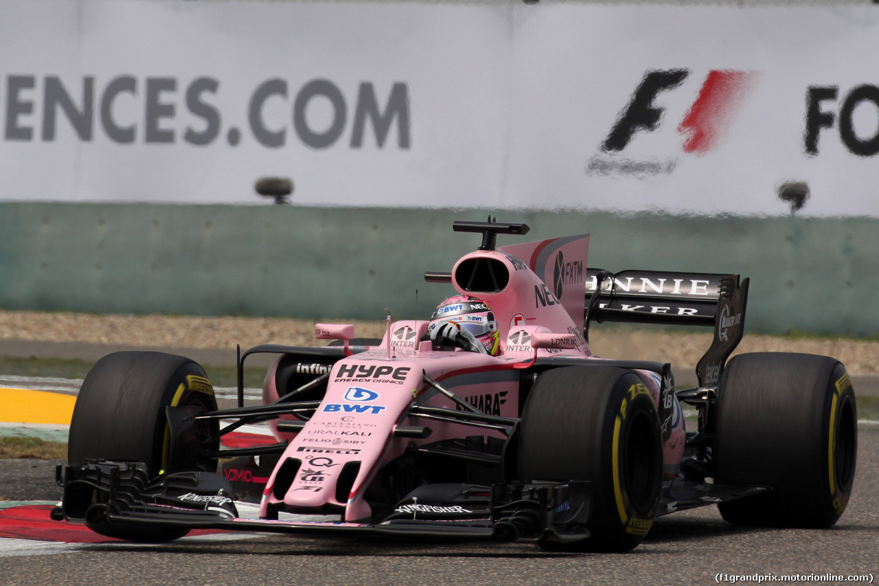 GP CINA, 07.04.2017 - Prove Libere 3, Sergio Perez (MEX) Sahara Force India F1 VJM010