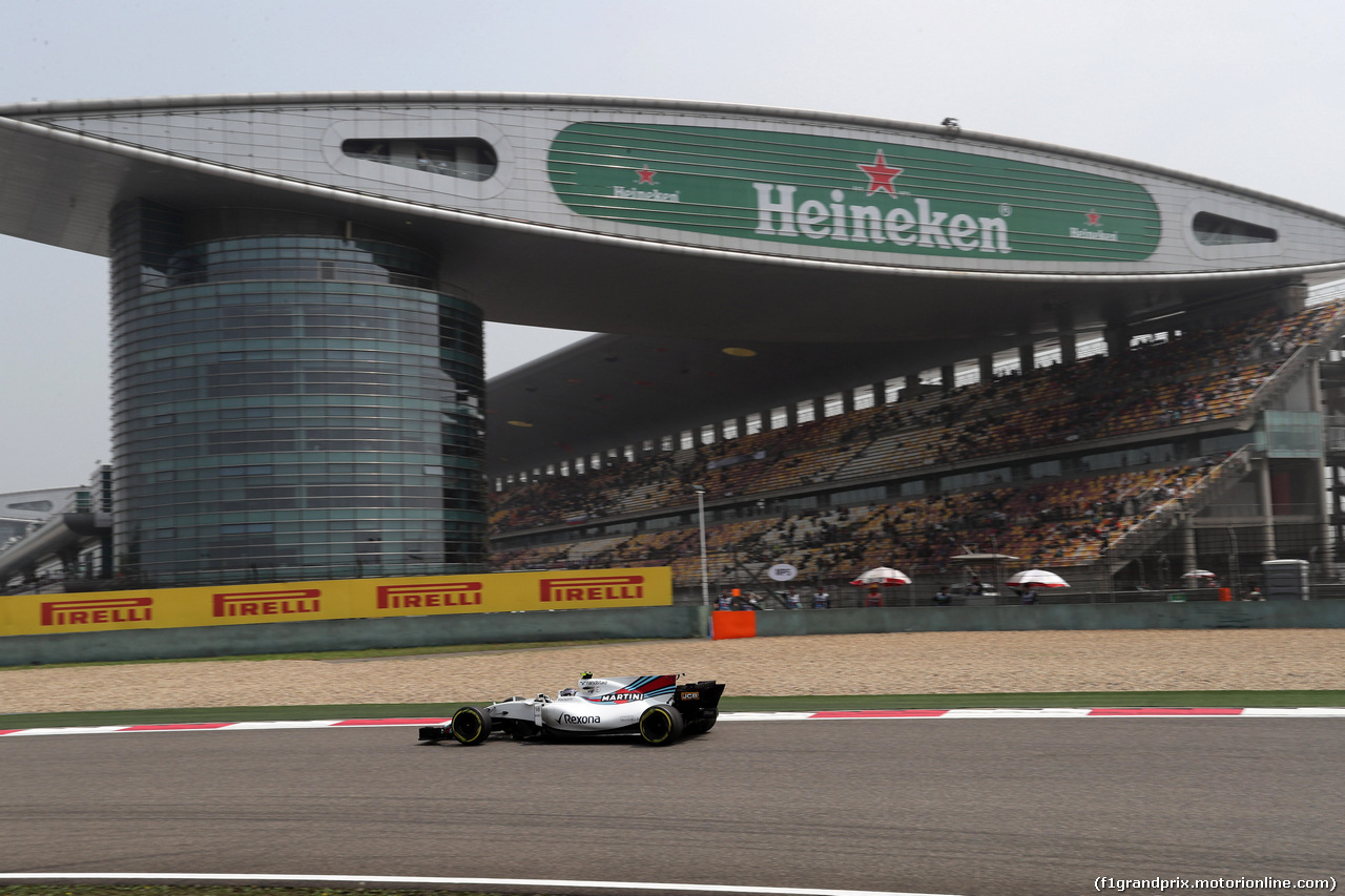 GP CINA, 07.04.2017 - Prove Libere 3, Lance Stroll (CDN) Williams FW40