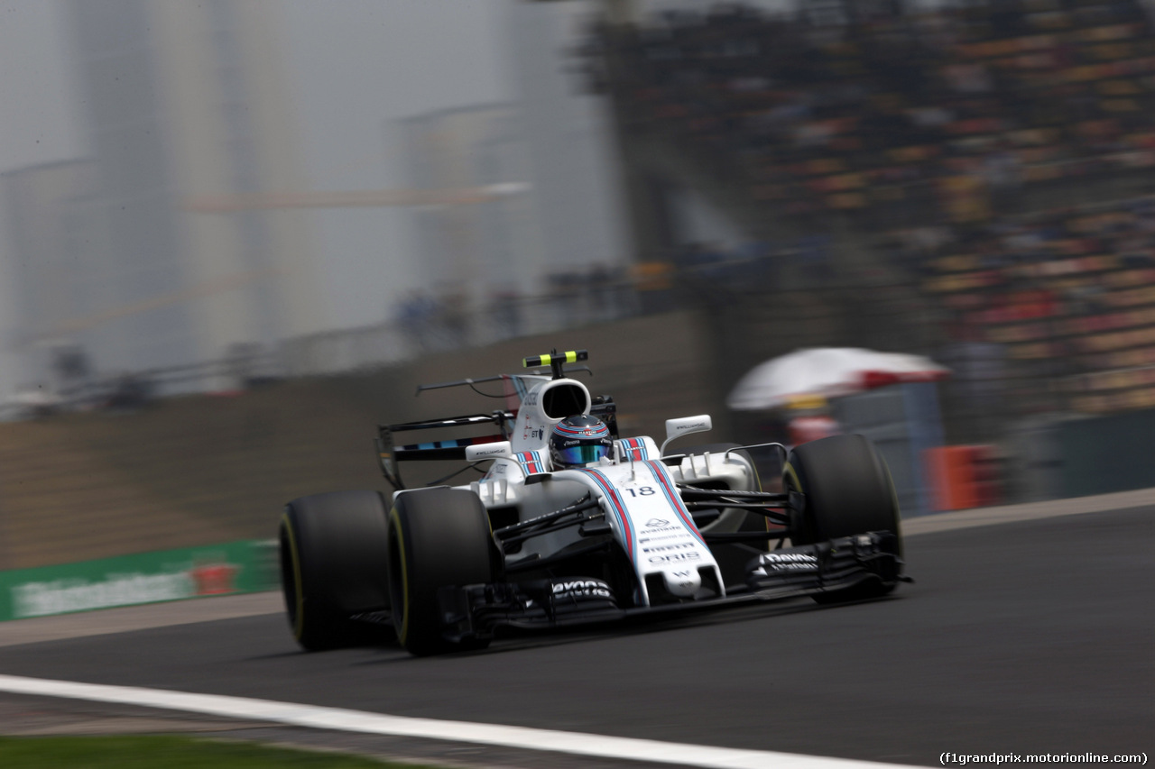 GP CINA, 08.04.2017- Prove Libere 3, Lance Stroll (CDN) Williams FW40