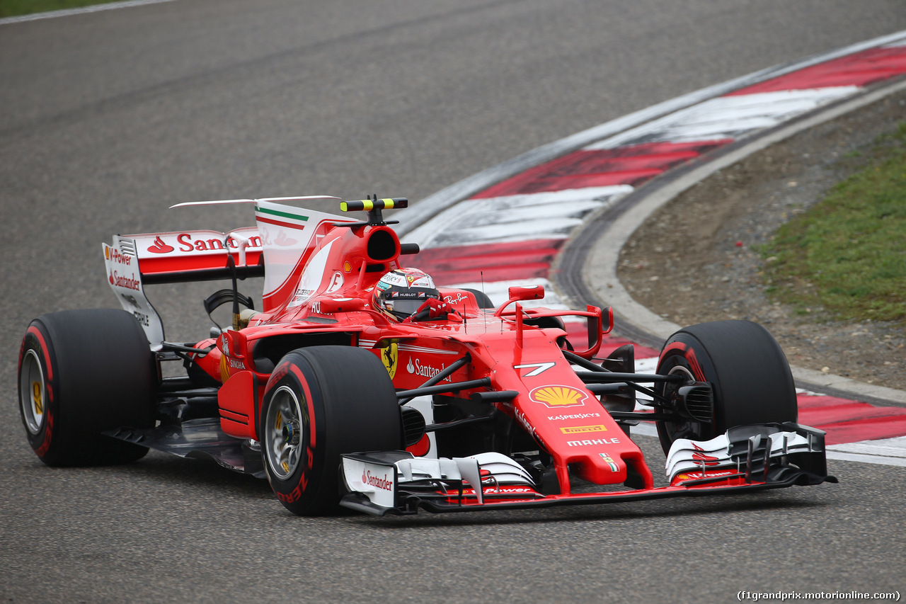 GP CINA, 08.04.2017- Prove Libere 3, Kimi Raikkonen (FIN) Ferrari SF70H