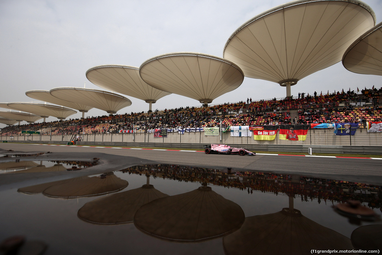 GP CINA, 08.04.2017- Prove Libere 3, Esteban Ocon (FRA) Sahara Force India F1 VJM10