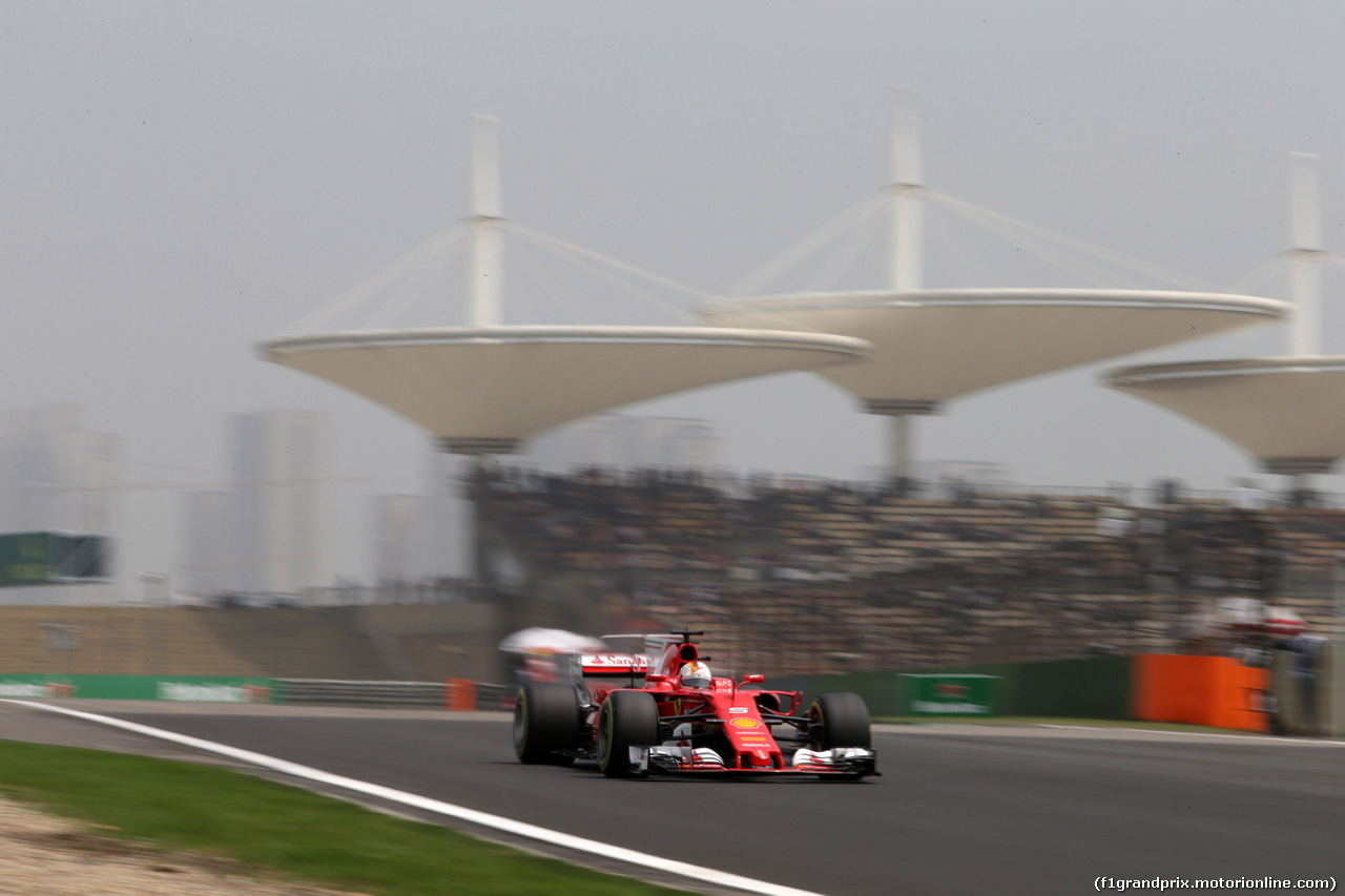 GP CINA, 08.04.2017- Prove Libere 3, Sebastian Vettel (GER) Ferrari SF70H
