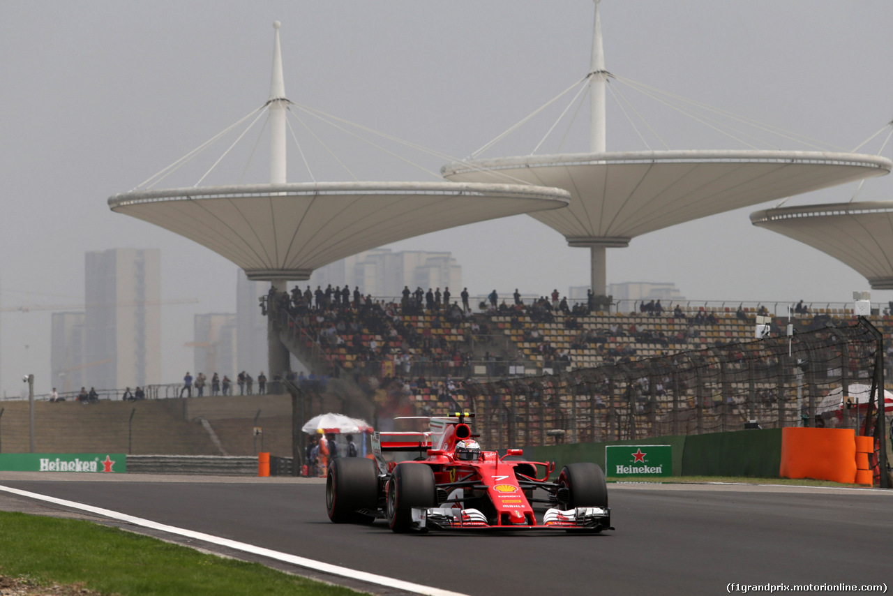 GP CINA, 08.04.2017- Prove Libere 3, Kimi Raikkonen (FIN) Ferrari SF70H