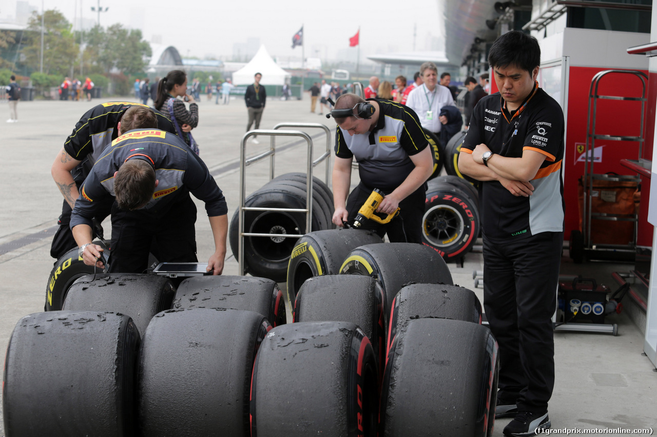 GP CINA, 08.04.2017 - Prove Libere 3, Pirelli Tyres of SSahara Force India F1 VJM010