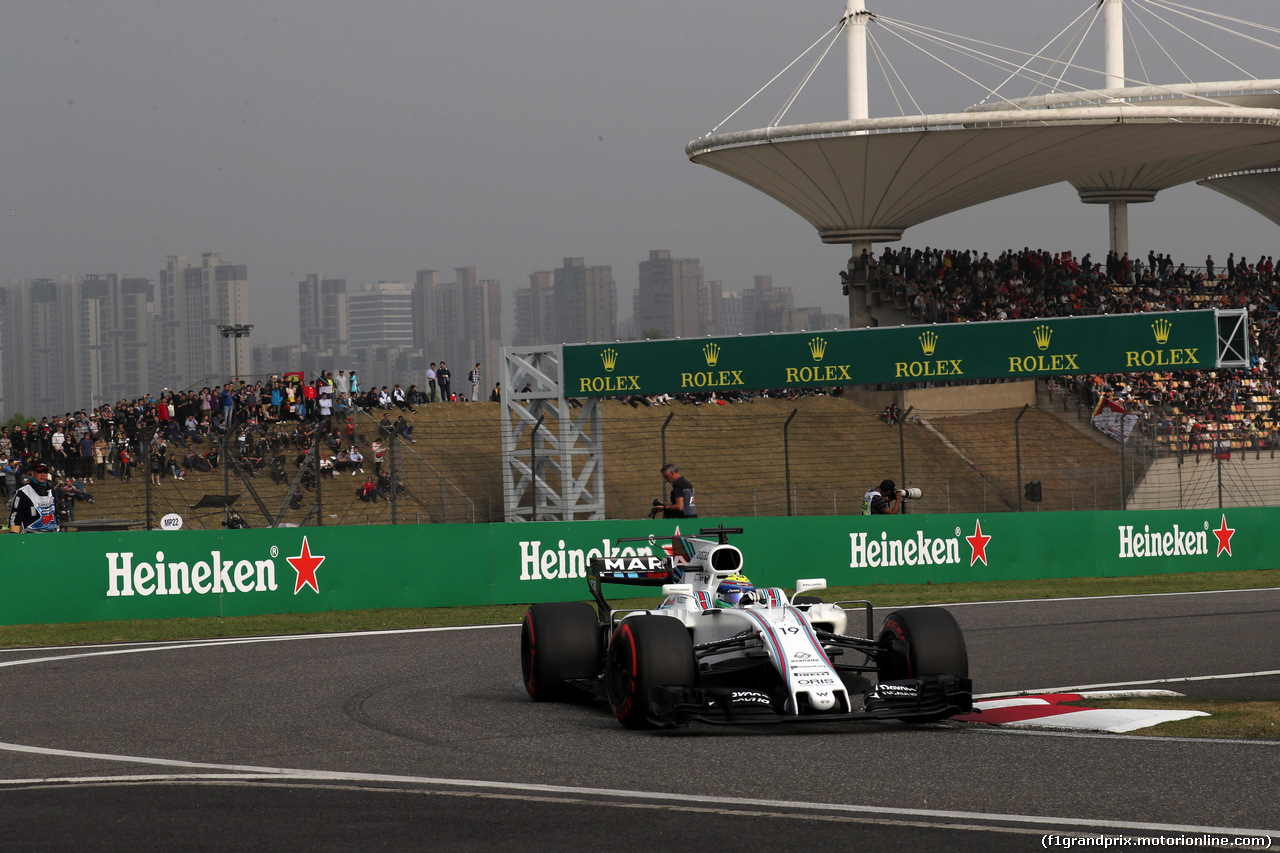 GP CINA, 08.04.2017 - Qualifiche, Felipe Massa (BRA) Williams FW40