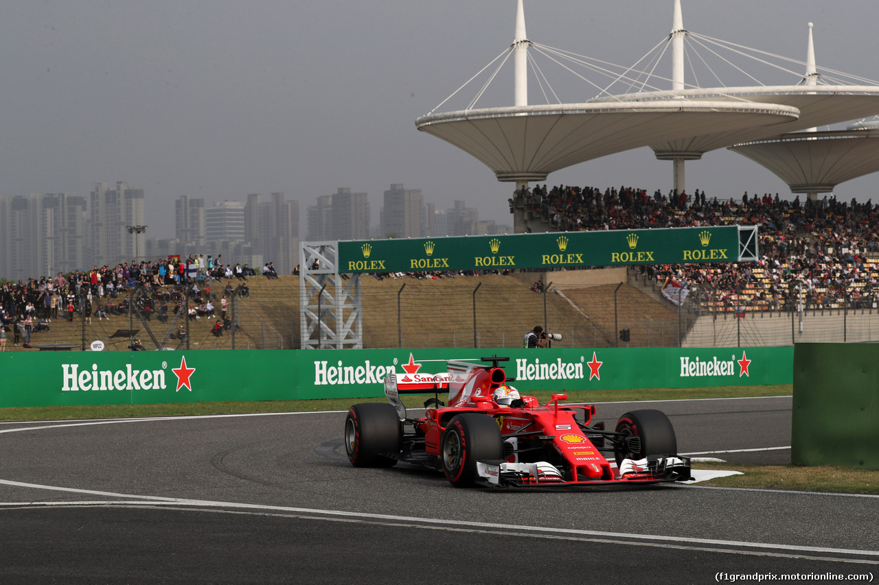 GP CINA, 08.04.2017 - Qualifiche, Sebastian Vettel (GER) Ferrari SF70H