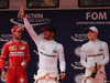 GP CINA, 08.04.2017 - Qualifiche, 2nd place Sebastian Vettel (GER) Ferrari SF70H, Lewis Hamilton (GBR) Mercedes AMG F1 W08 pole position e 3rd place Valtteri Bottas (FIN) Mercedes AMG F1 W08