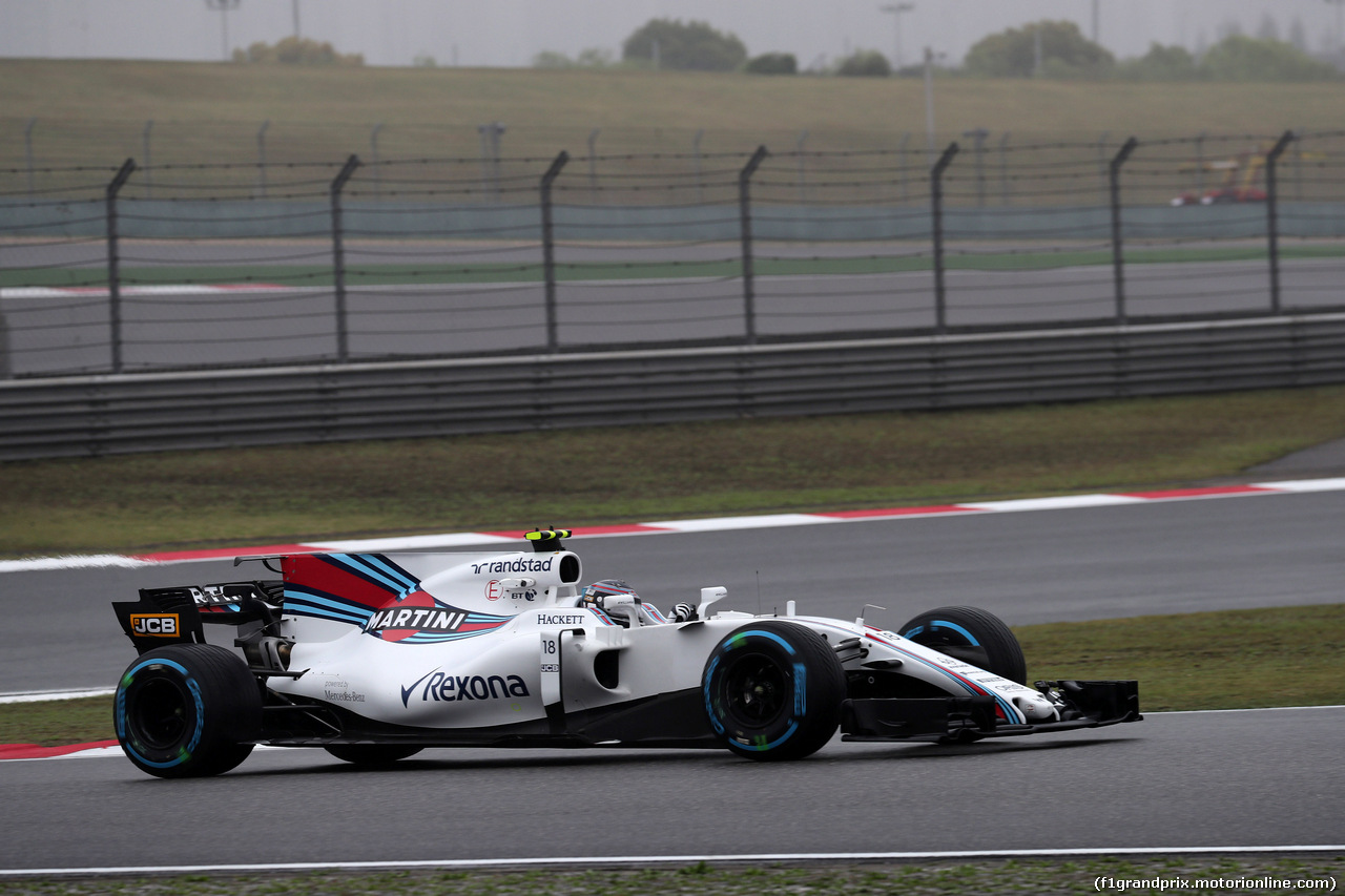 GP CINA, 07.04.2017 - Prove Libere 1, Lance Stroll (CDN) Williams FW40