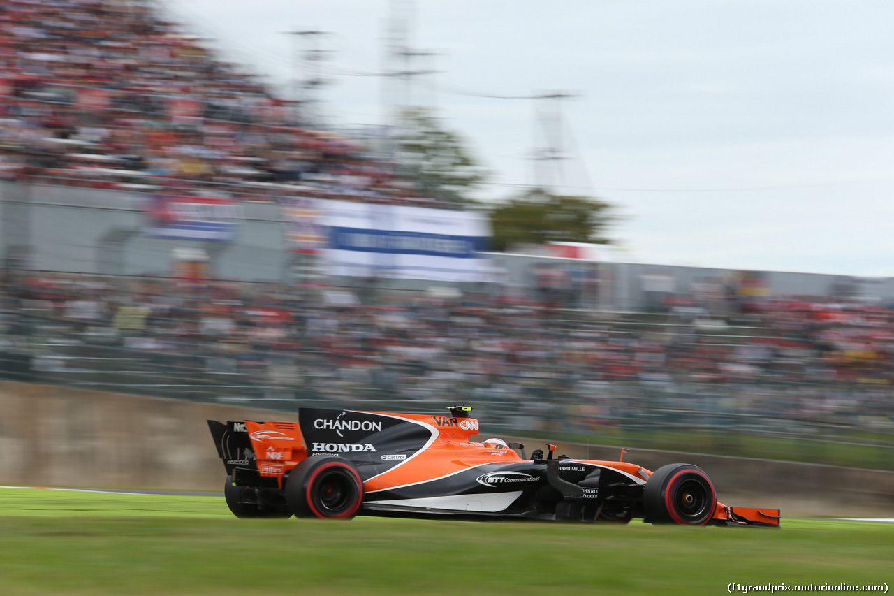 GP GIAPPONE, 07.10.2017- Qualifiche, Stoffel Vandoorne (BEL) McLaren MCL32