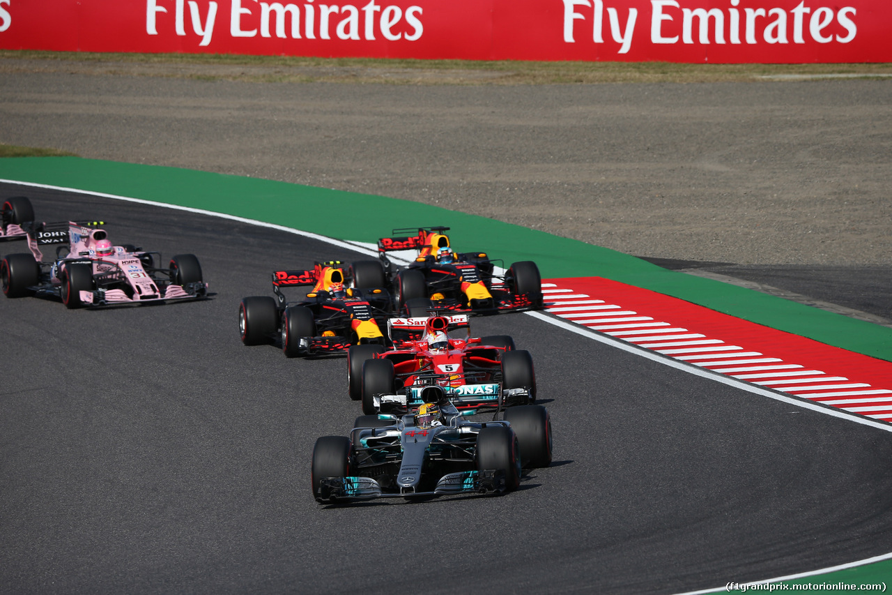 GP GIAPPONE, 08.10.2017- Gara, Lewis Hamilton (GBR) Mercedes AMG F1 W08