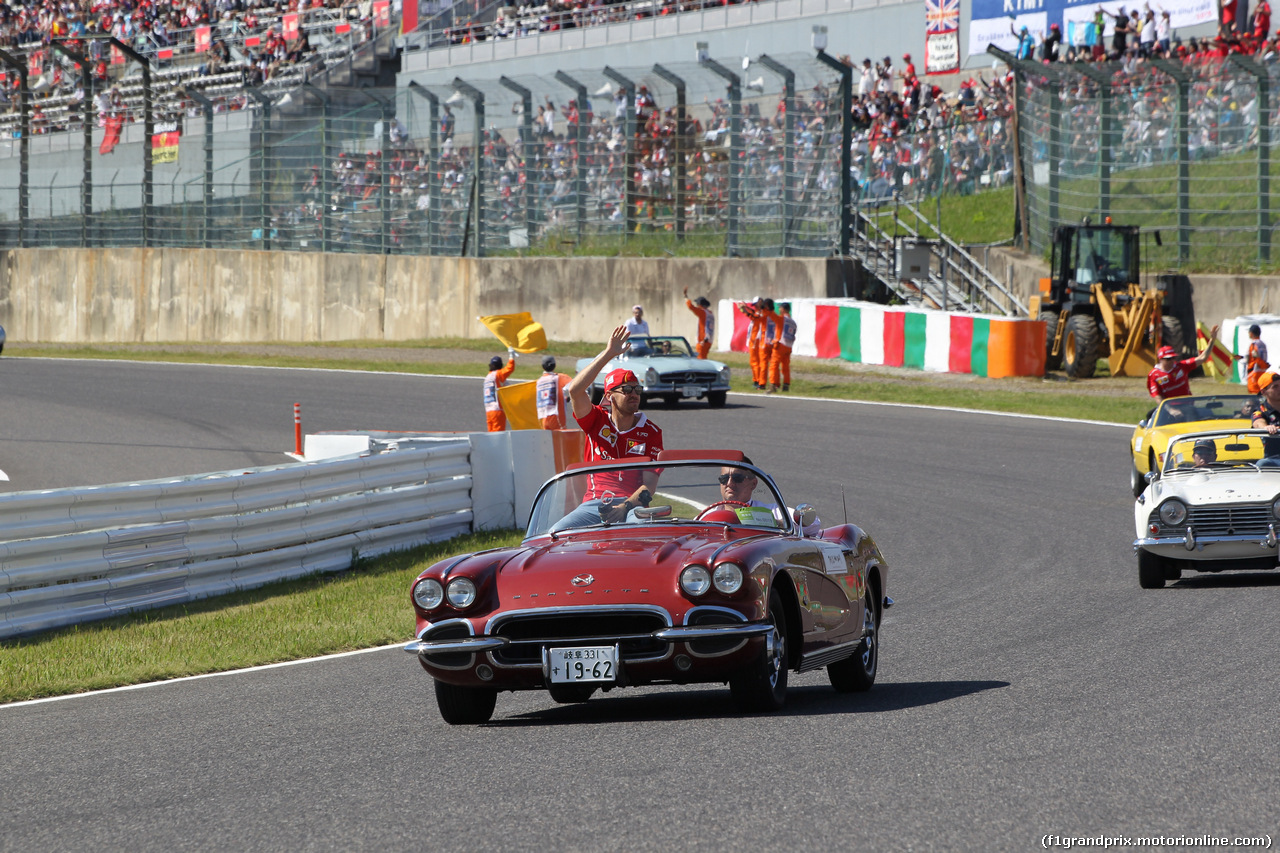 GP GIAPPONE, 08.10.2017- driver parade, Sebastian Vettel (GER) Ferrari SF70H