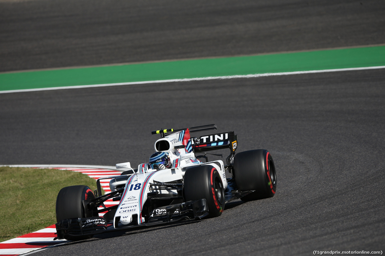 GP GIAPPONE, 08.10.2017- race, Lance Stroll (CDN) Williams FW40