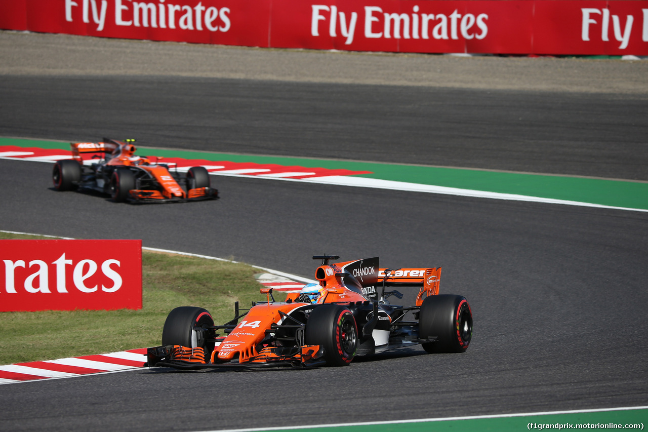 GP GIAPPONE, 08.10.2017- Fernando Alonso (ESP) McLaren Honda MCL32