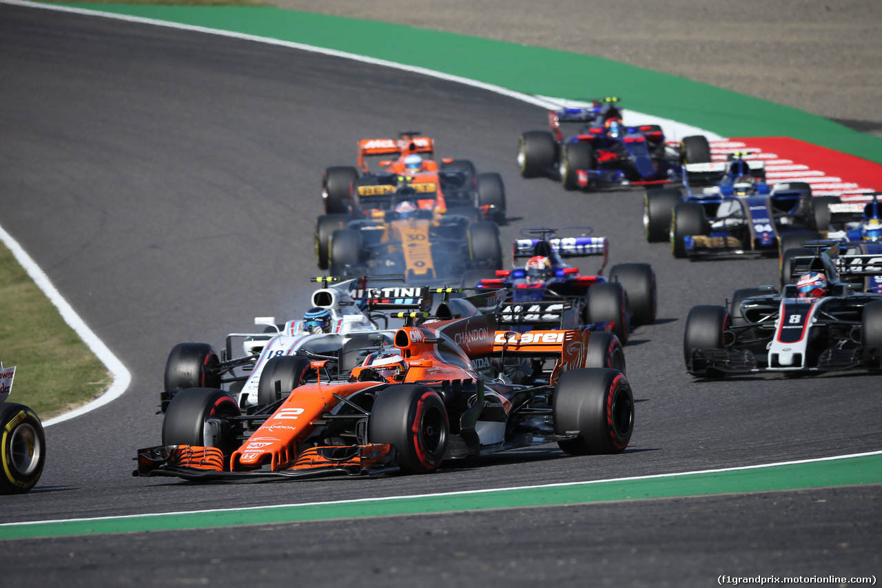 GP GIAPPONE, 08.10.2017- Gara, Stoffel Vandoorne (BEL) McLaren MCL32