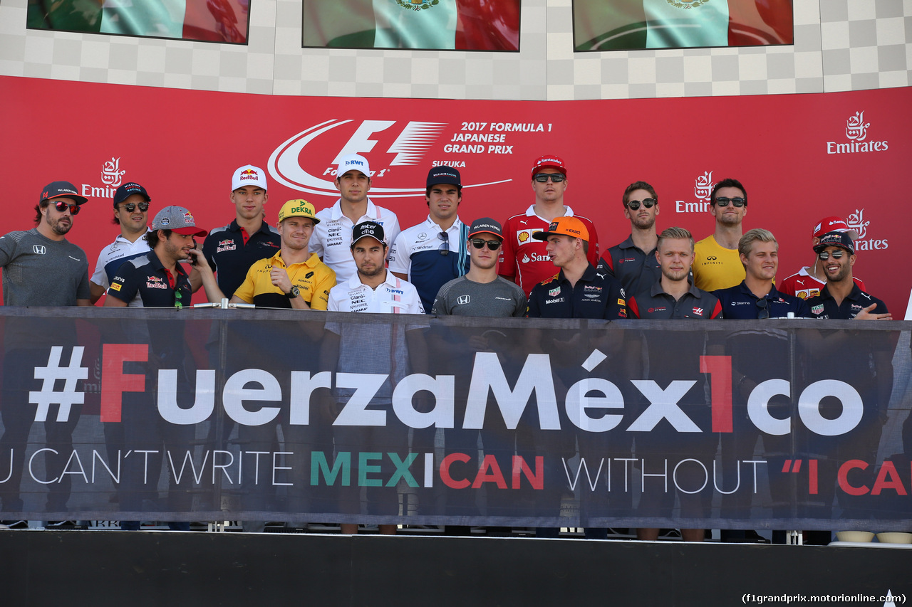 GP GIAPPONE, 08.10.2017- Alle the drivers for Mexico