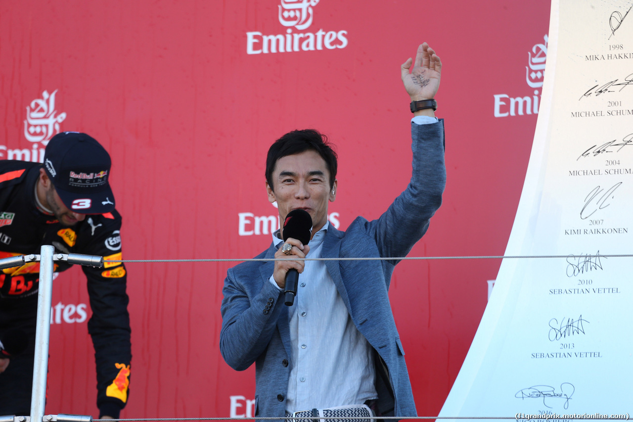 GP GIAPPONE, 08.10.2017- Gara, the podium: Takuma Sato (JPN) indy driver