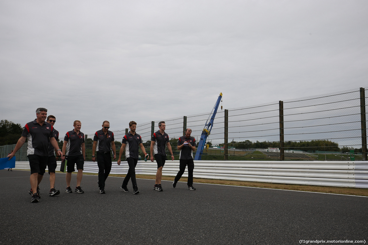 GP GIAPPONE, 05.10.2017- Romain Grosjean (FRA) Haas F1 Team VF-17