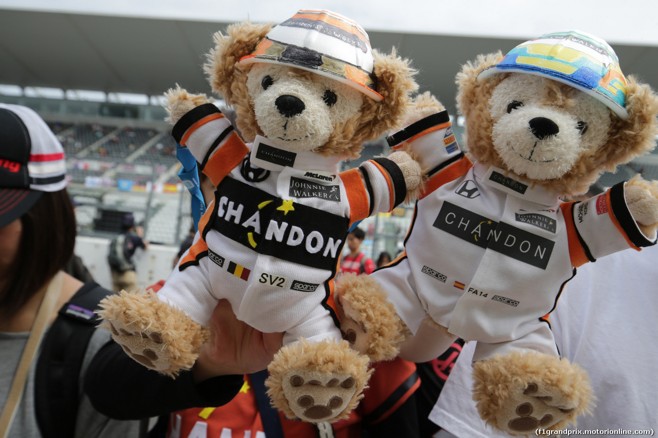 GP GIAPPONE, 05.10.2017- Mclaren Honda Teddy Bear