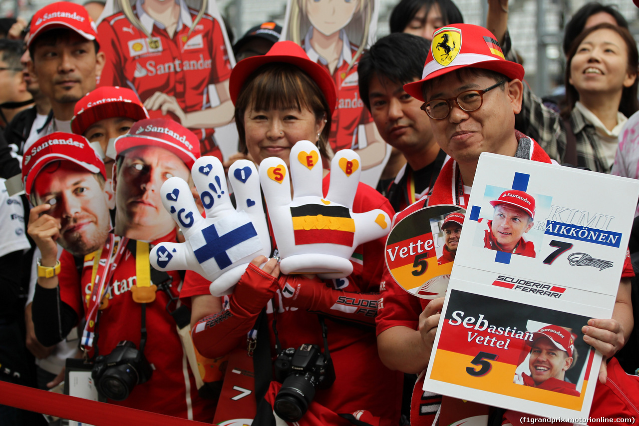 GP GIAPPONE, 05.10.2017- Ferrari Fans