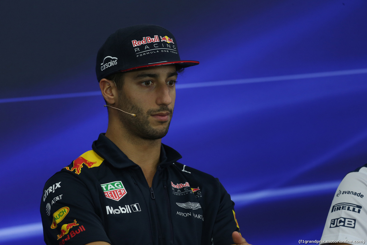 GP GIAPPONE, 05.10.2017- Giovedi' Press Conference, Daniel Ricciardo (AUS) Red Bull Racing RB13