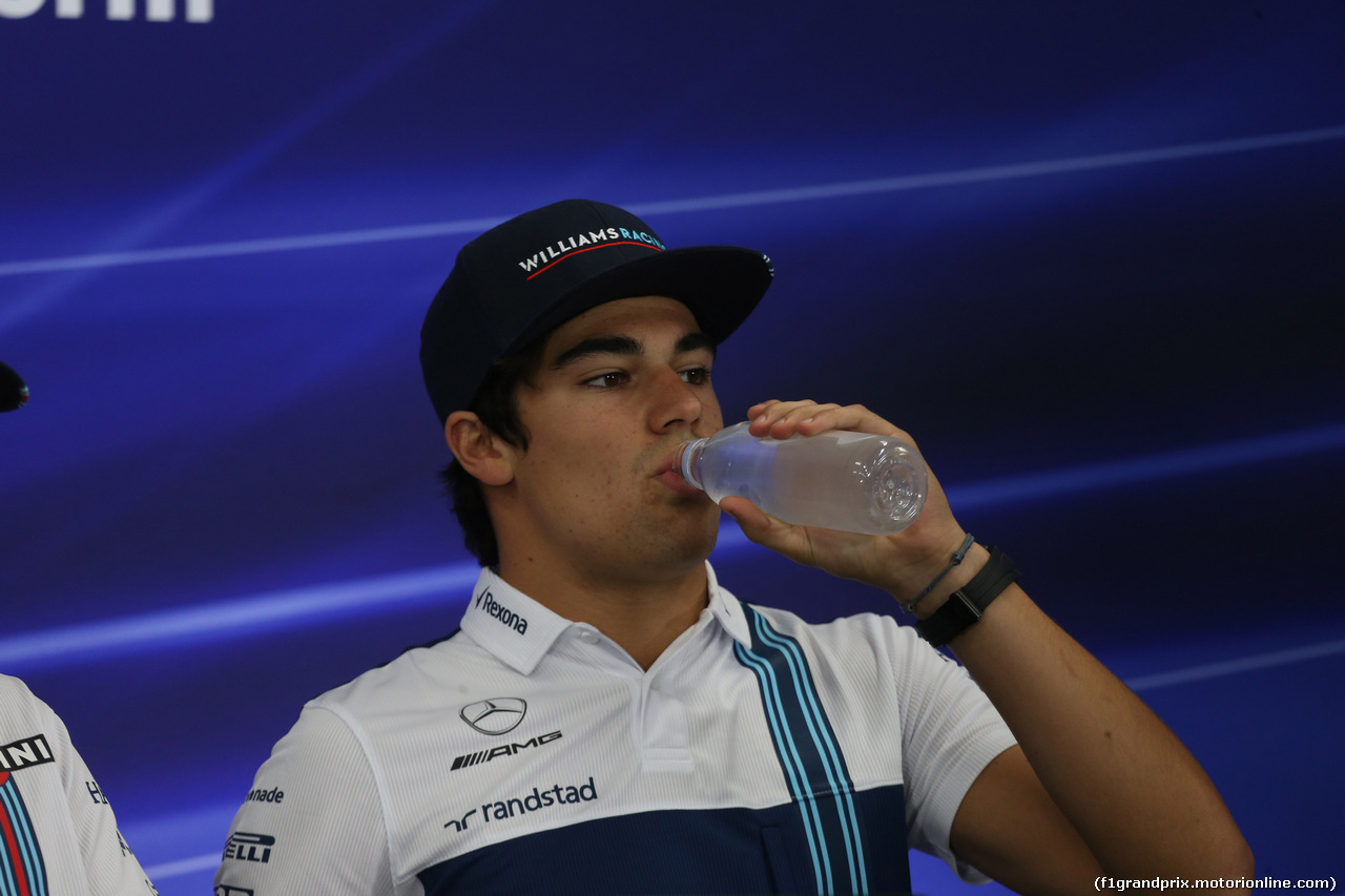 GP GIAPPONE, 05.10.2017- Giovedi' Press Conference, Lance Stroll (CDN) Williams FW40