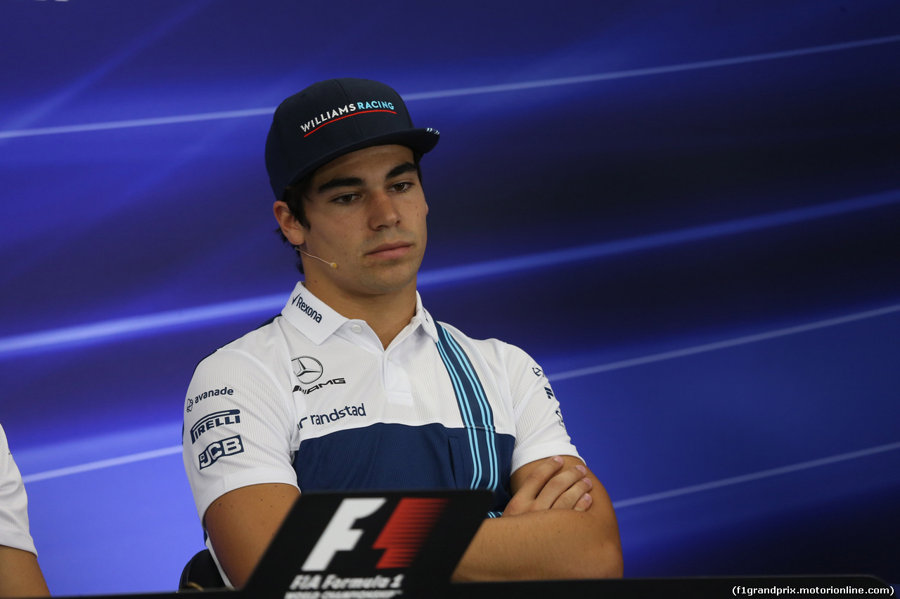 GP GIAPPONE, 05.10.2017- Giovedi' Press Conference,Lance Stroll (CDN) Williams FW40