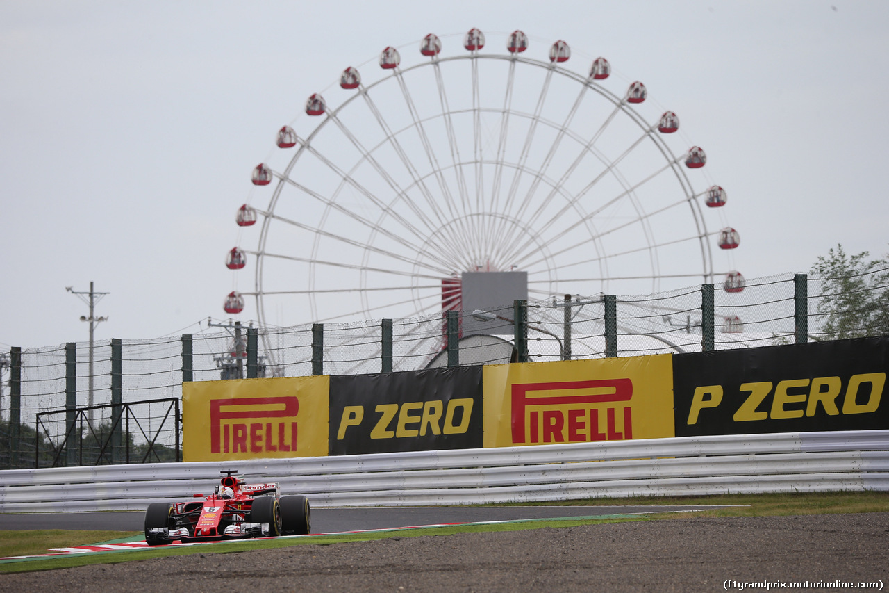 GP GIAPPONE, 07.10.2017- Prove Libere 3, Sebastian Vettel (GER) Ferrari SF70H