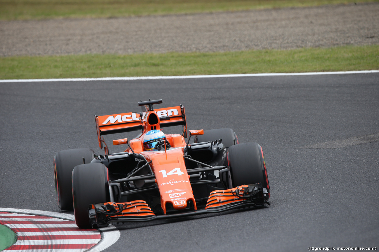GP GIAPPONE, 07.10.2017- Prove Libere 3, Fernando Alonso (ESP) McLaren Honda MCL32
