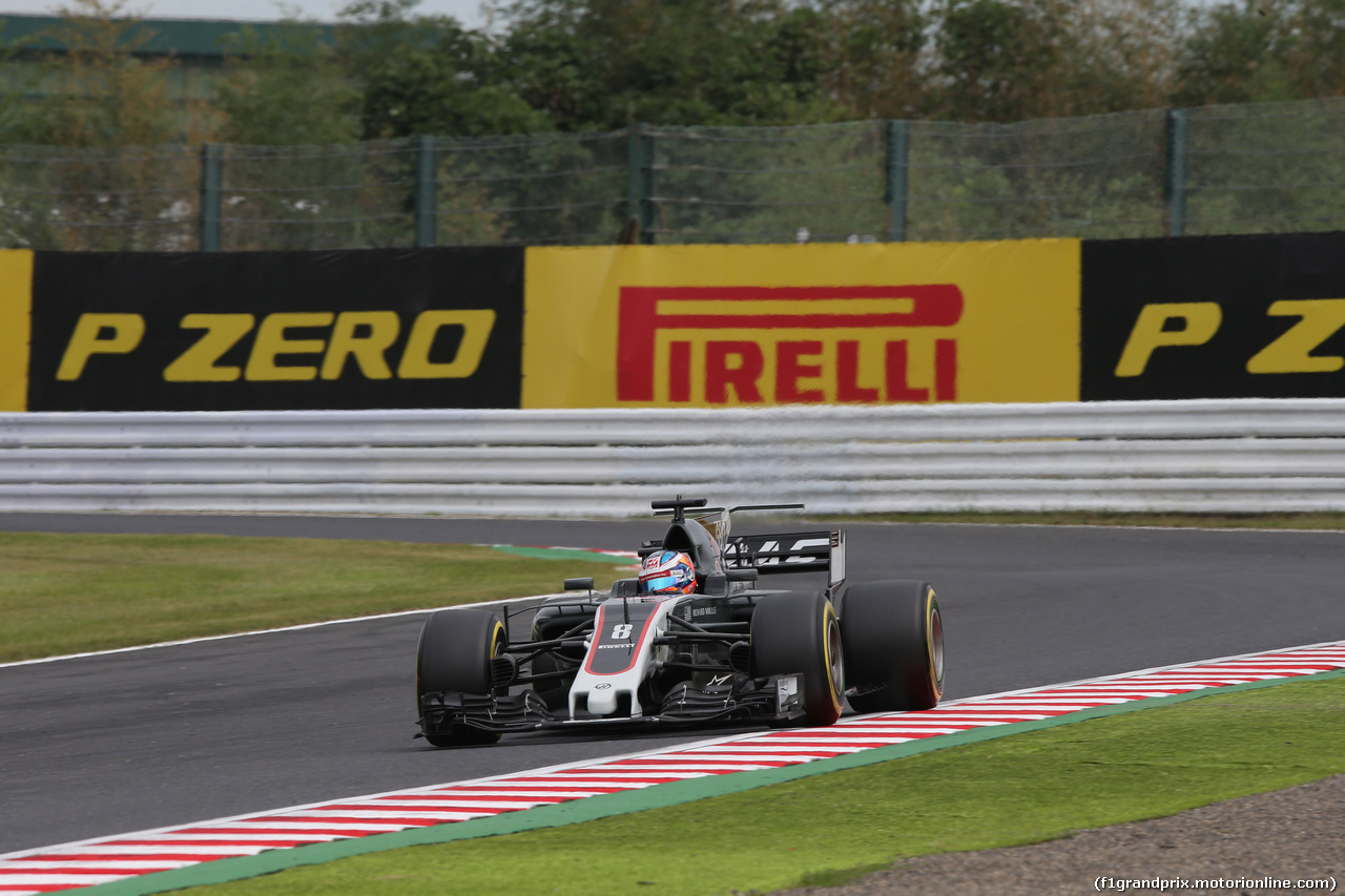 GP GIAPPONE, 07.10.2017- Prove Libere 3, Romain Grosjean (FRA) Haas F1 Team VF-17