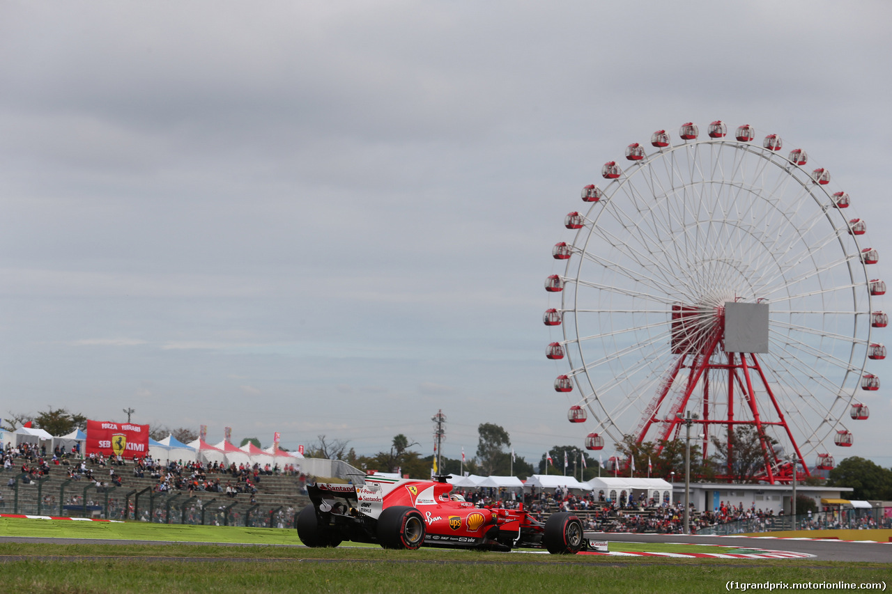 GP GIAPPONE, 07.10.2017- Prove Libere 3, Sebastian Vettel (GER) Ferrari SF70H