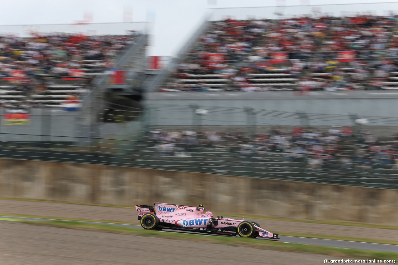 GP GIAPPONE, 07.10.2017- Prove Libere 3, Esteban Ocon (FRA) Sahara Force India F1 VJM10