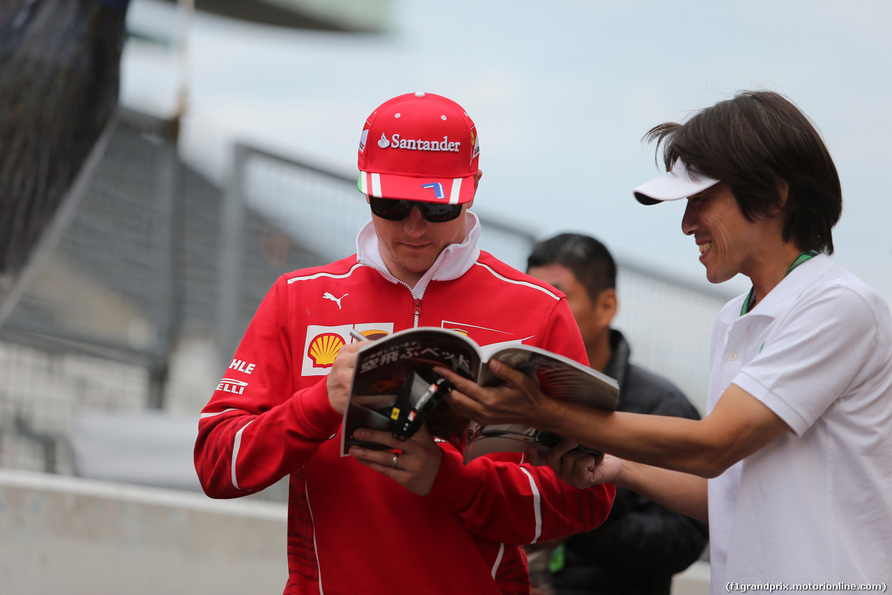 GP GIAPPONE, 05.10.2017- Kimi Raikkonen (FIN) Ferrari SF70H