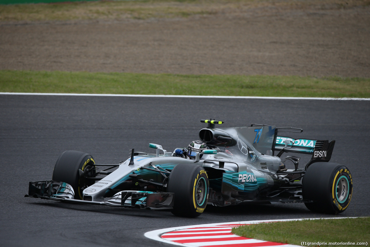 GP GIAPPONE, 06.10.2017- Prove Libere 1, Valtteri Bottas (FIN) Mercedes AMG F1 W08