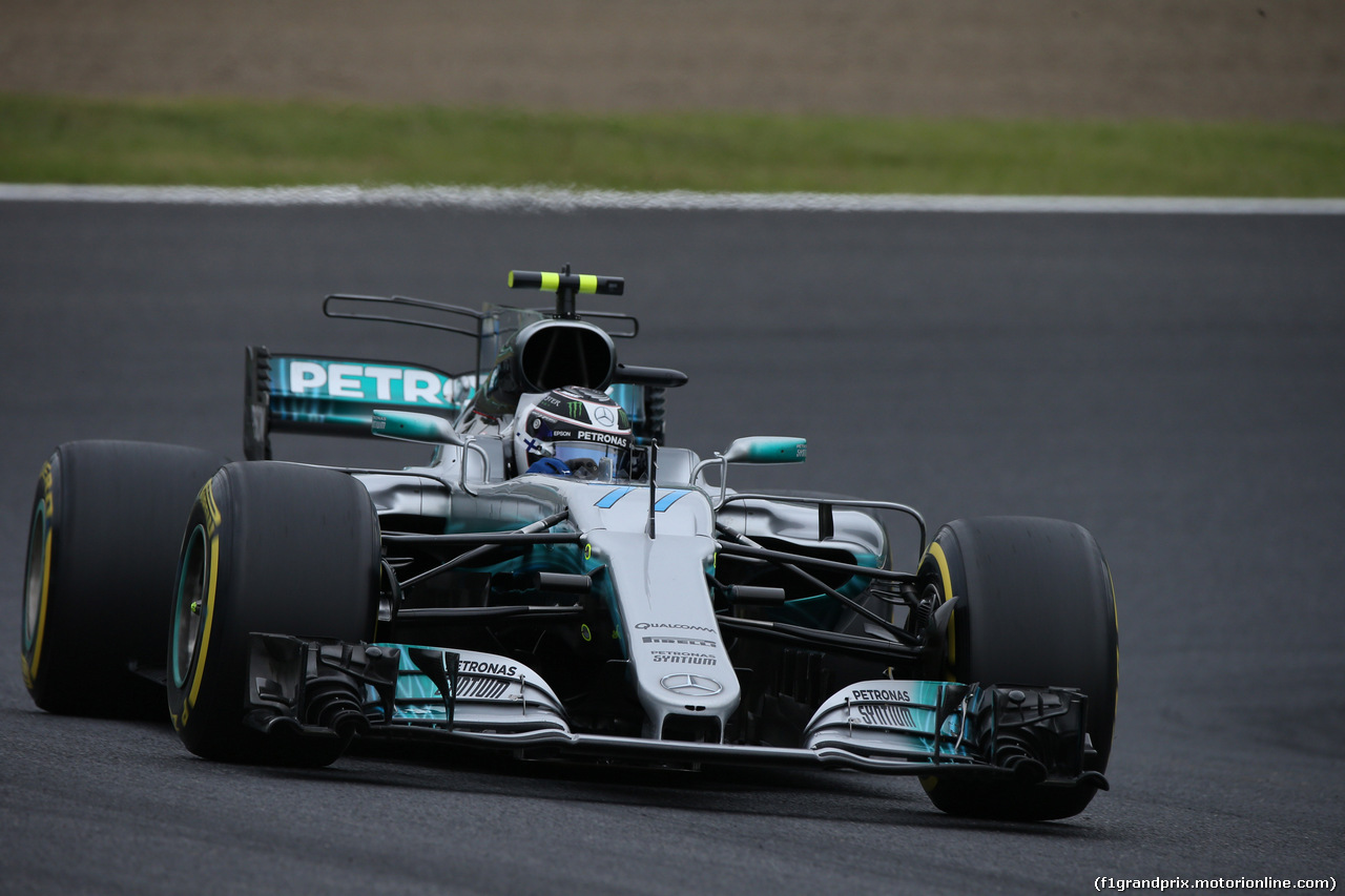 GP GIAPPONE, 06.10.2017- Prove Libere 1, Valtteri Bottas (FIN) Mercedes AMG F1 W08