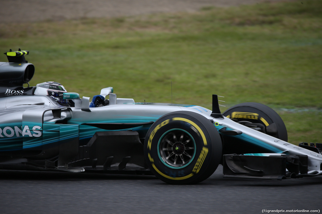 GP GIAPPONE, 06.10.2017- Prove Libere 1, Valtteri Bottas (FIN) Mercedes AMG F1 W08