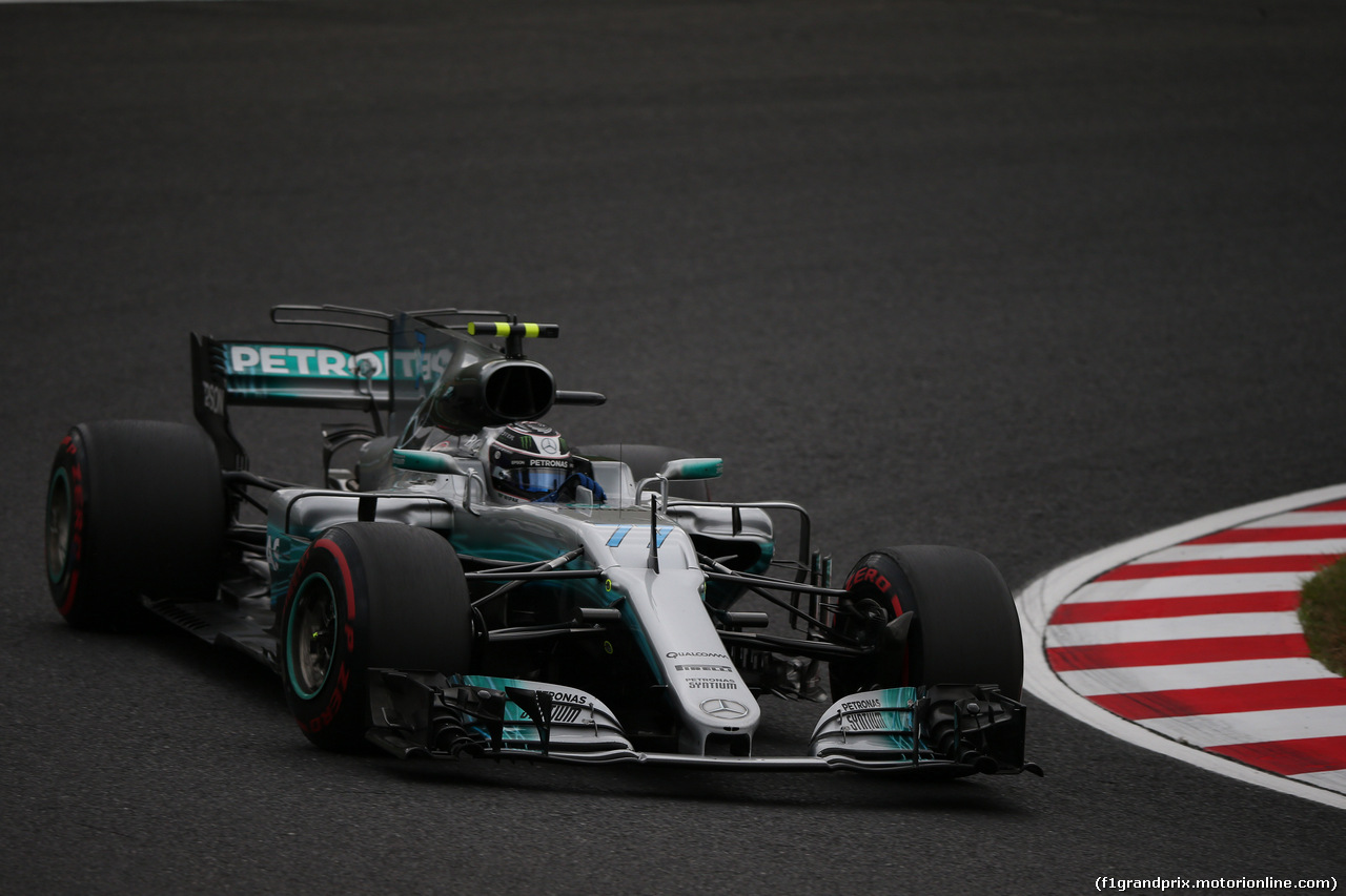 GP GIAPPONE, 06.10.2017- Prove Libere 1, Valtteri Bottas (FIN) Mercedes AMG F1 W08