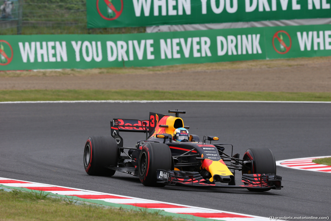 GP GIAPPONE, 06.10.2017- Prove Libere 1, Daniel Ricciardo (AUS) Red Bull Racing RB13
