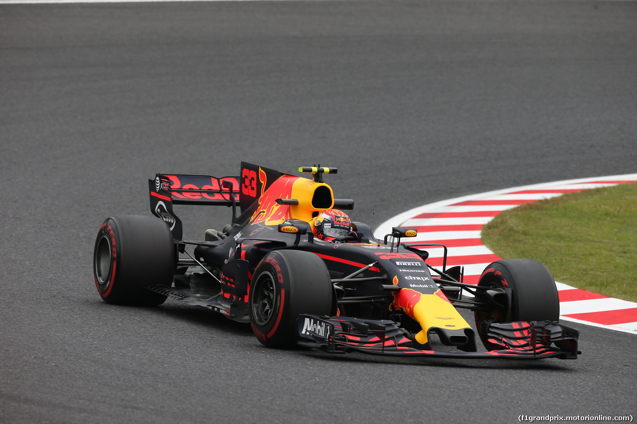 GP GIAPPONE, 06.10.2017- Prove Libere 1, Max Verstappen (NED) Red Bull Racing RB13