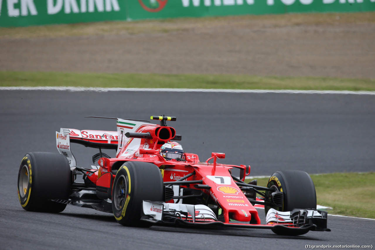 GP GIAPPONE, 06.10.2017- Prove Libere 1, Kimi Raikkonen (FIN) Ferrari SF70H