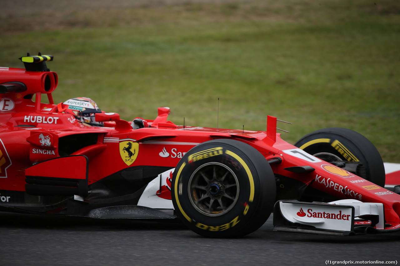 GP GIAPPONE, 06.10.2017- Prove Libere 1, Kimi Raikkonen (FIN) Ferrari SF70H