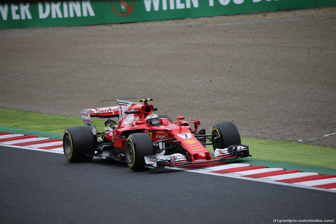 GP GIAPPONE, 06.10.2017- Prove Libere 1, Kimi Raikkonen (FIN) Ferrari SF70H