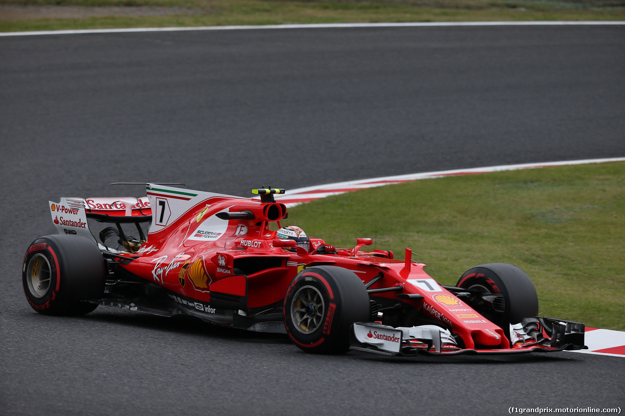GP GIAPPONE, 06.10.2017- Prove Libere 1, Kimi Raikkonen (FIN) Ferrari SF70H