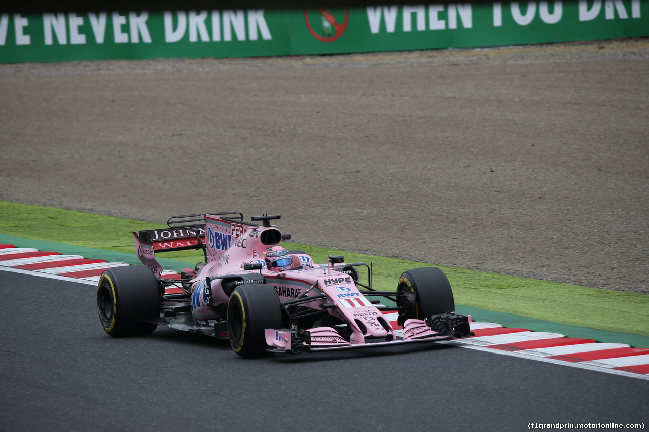 GP GIAPPONE, 06.10.2017- Prove Libere 1, Sergio Perez (MEX) Sahara Force India F1 VJM010