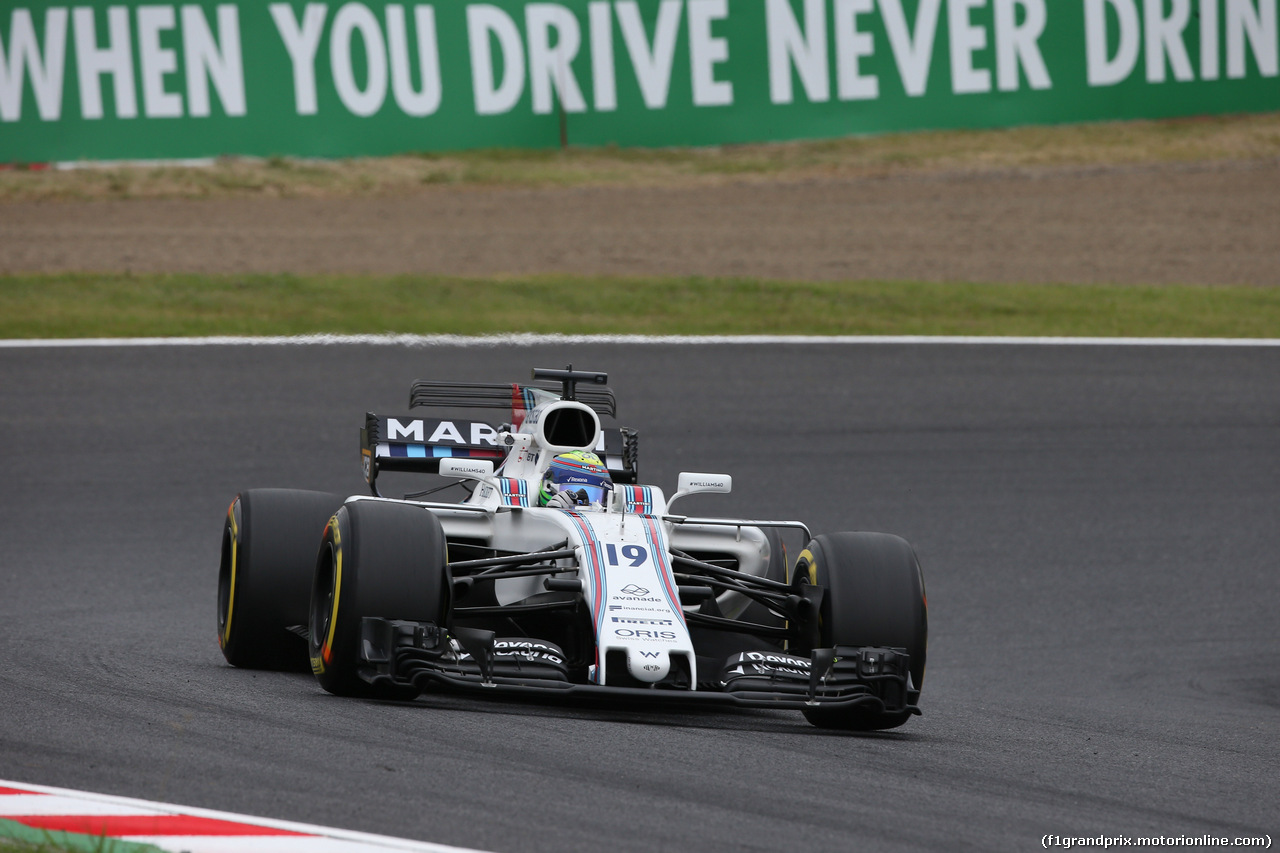 GP GIAPPONE, 06.10.2017- Prove Libere 1, Felipe Massa (BRA) Williams F1 Team FW40