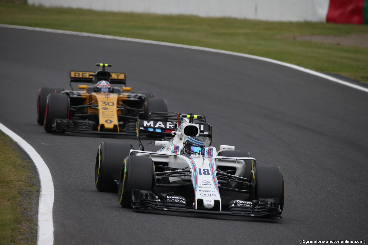 GP GIAPPONE, 06.10.2017- Prove Libere 1, Lance Stroll (CDN) Williams FW40