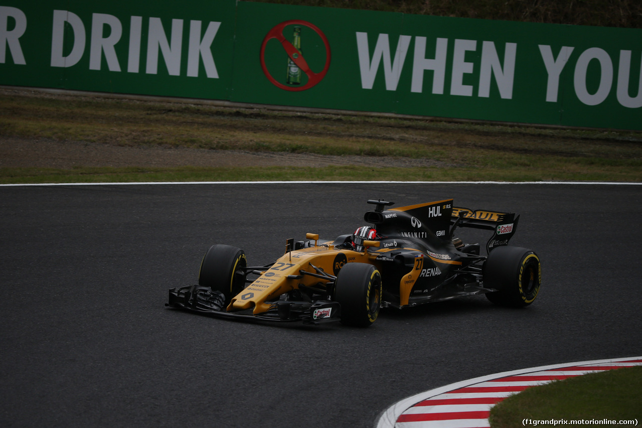 GP GIAPPONE, 06.10.2017- Prove Libere 1, Nico Hulkenberg (GER) Renault Sport F1 Team RS17