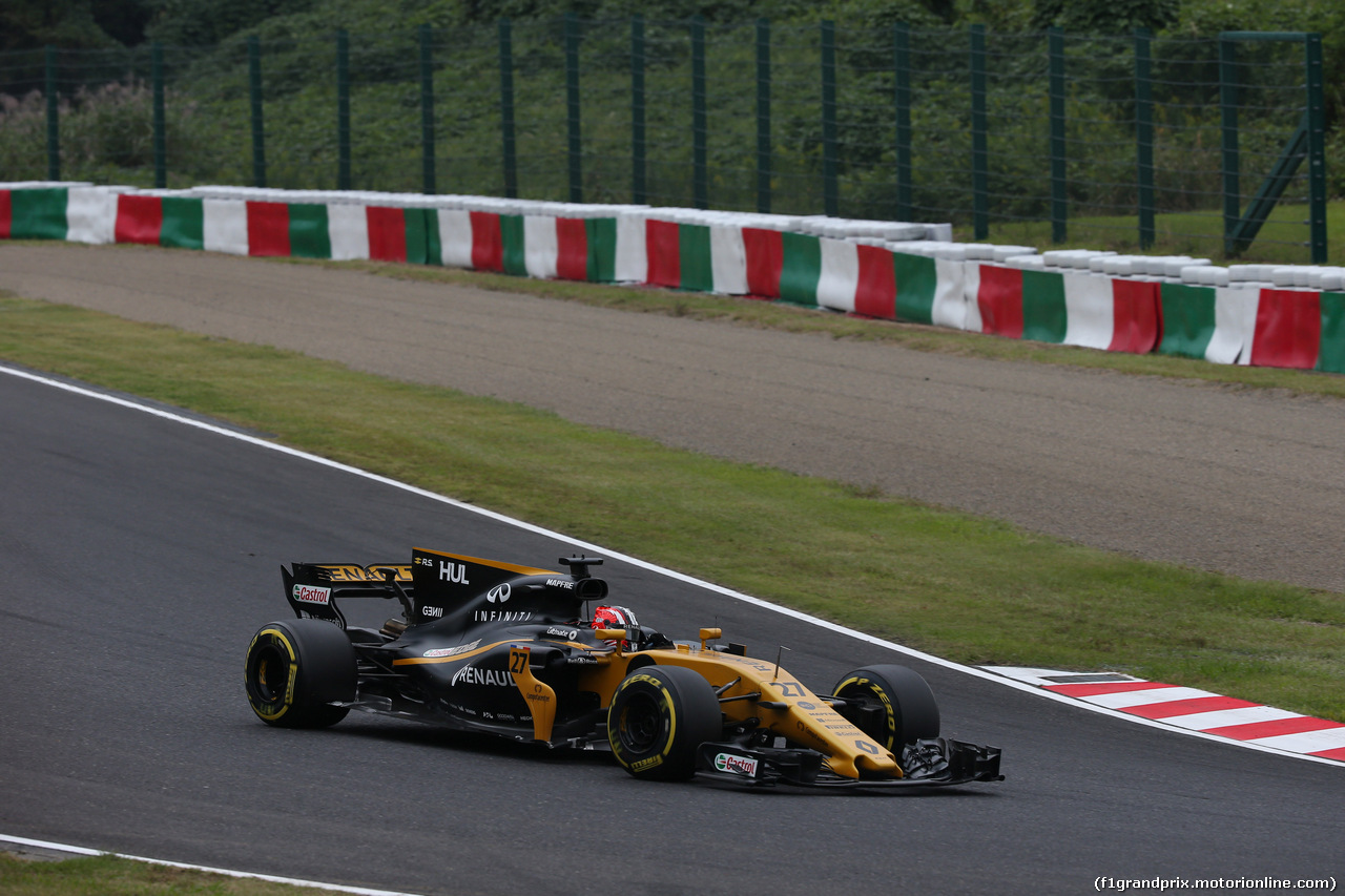 GP GIAPPONE, 06.10.2017- Prove Libere 1, Nico Hulkenberg (GER) Renault Sport F1 Team RS17