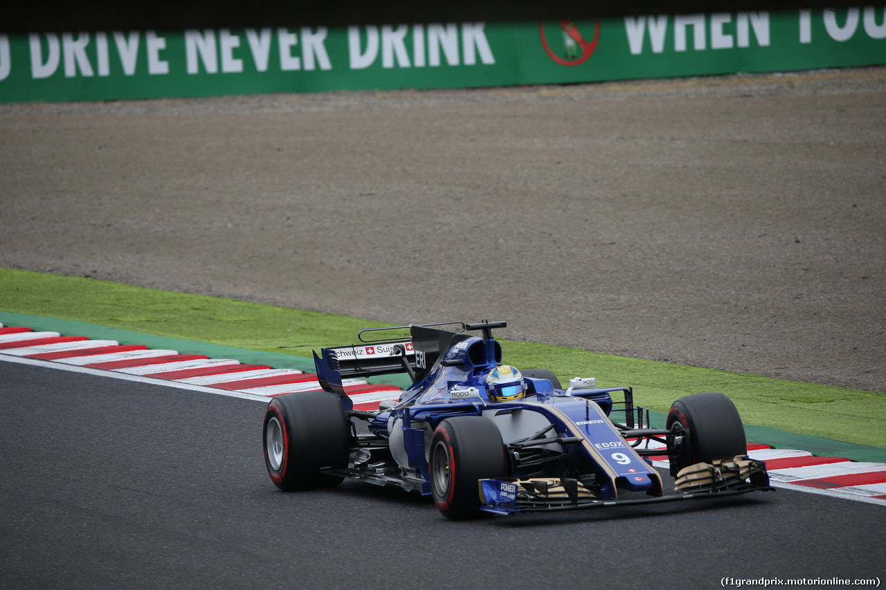 GP GIAPPONE, 06.10.2017- Prove Libere 1, Marcus Ericsson (SUE) Sauber C36