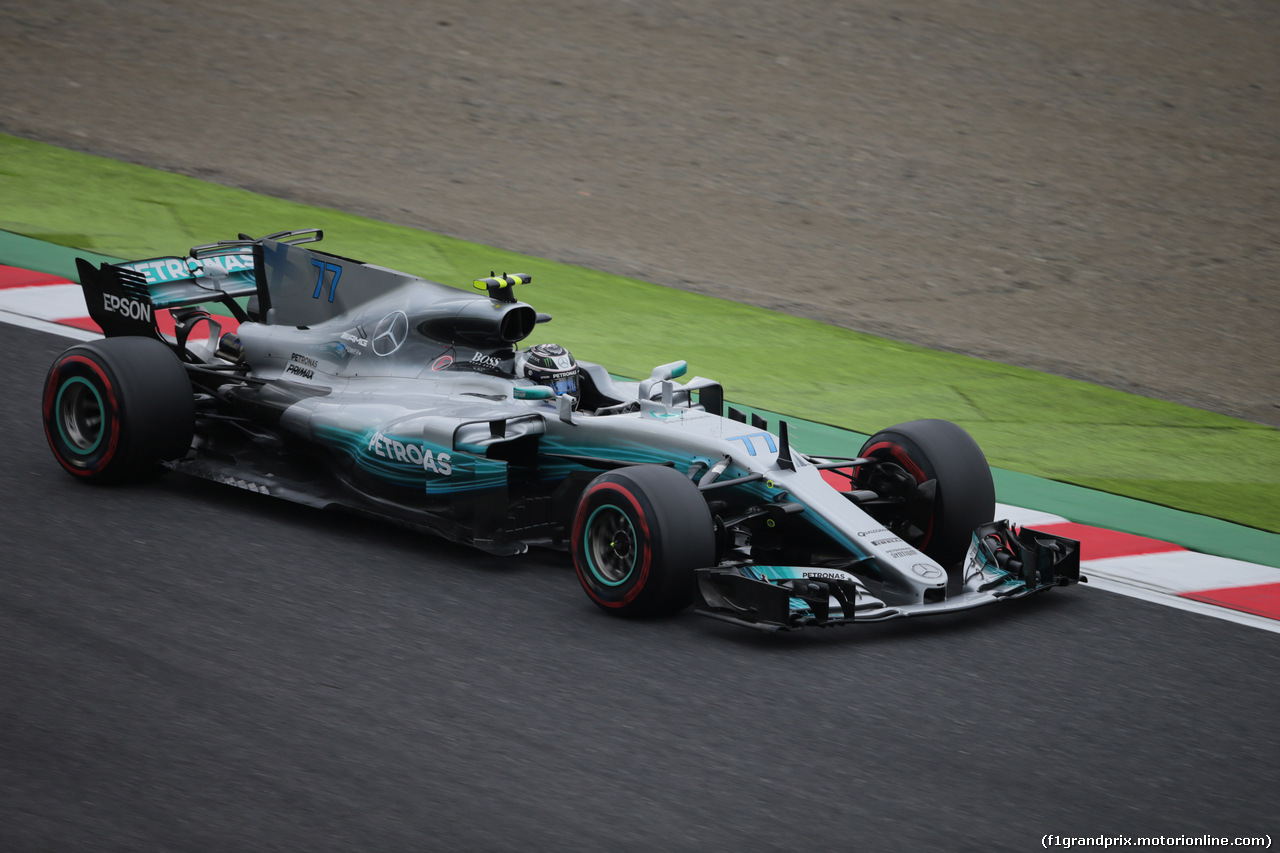 GP GIAPPONE, 06.10.2017- Prove Libere 1, Valtteri Bottas (FIN) Mercedes AMG F1 W08