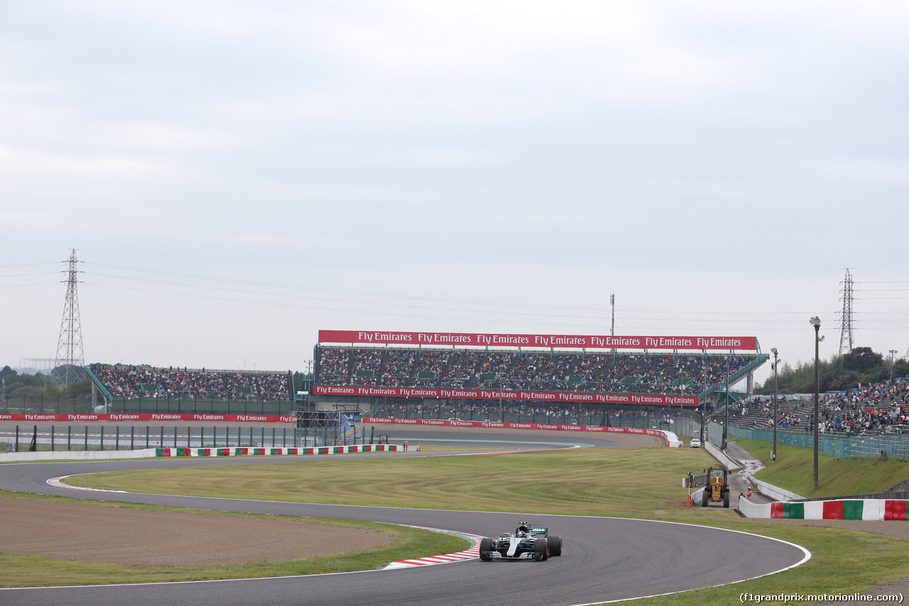 GP GIAPPONE, 06.10.2017- Prove Libere 1, Valtteri Bottas (FIN) Mercedes AMG F1 W08